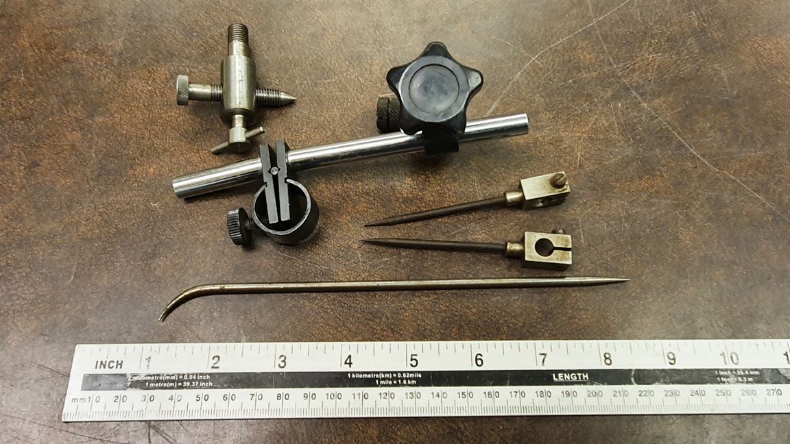(113) Height gauge/clock stand parts