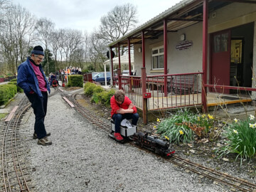A Junior member with his Loco