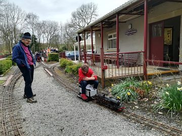 A Junior member with his Loco