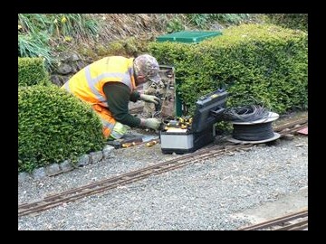 Peter W working on the signalling system