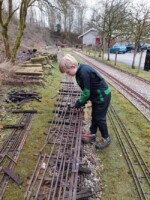 One of our junior Navvies working hard on site