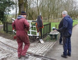 One of the last sections of track laid