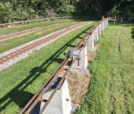 On their gravel beds awaiting adjustment once they have settled