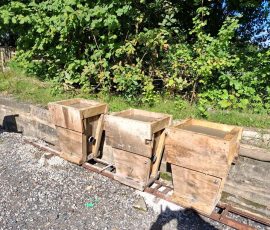 The Concrete setting in a greased mould